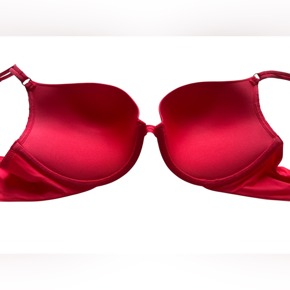 Victoria’s Secret Push-Up Plunge Underwire Bra 38C Pink Lace - Picture 5 of 7